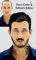 Man Mustache Beard Face Editor Affiche