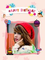 Happy Birthday Photo Frame Special Stickers Affiche