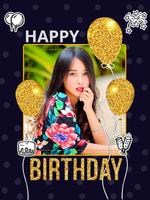 Happy Birthday Photo Frame Special Stickers imagem de tela 2