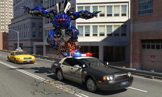 Futuristic Police Robot Runner Poster