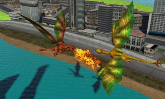 Flying Dragon Clash Simulation capture d'écran 3