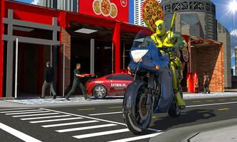 Rope Man Pizza delivery poster