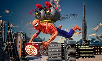 Poster Spider Hero Delivery Pizza