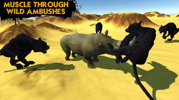 Deadly Desert Rhino Simulator Affiche