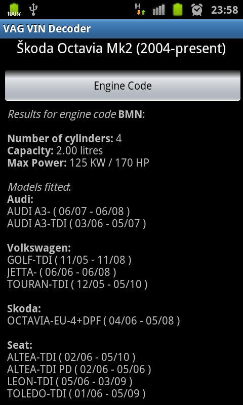 Vag Vin Decoder For Android Apk Download