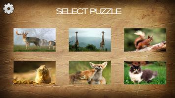 Wild Animal Jigsaw Puzzles Affiche