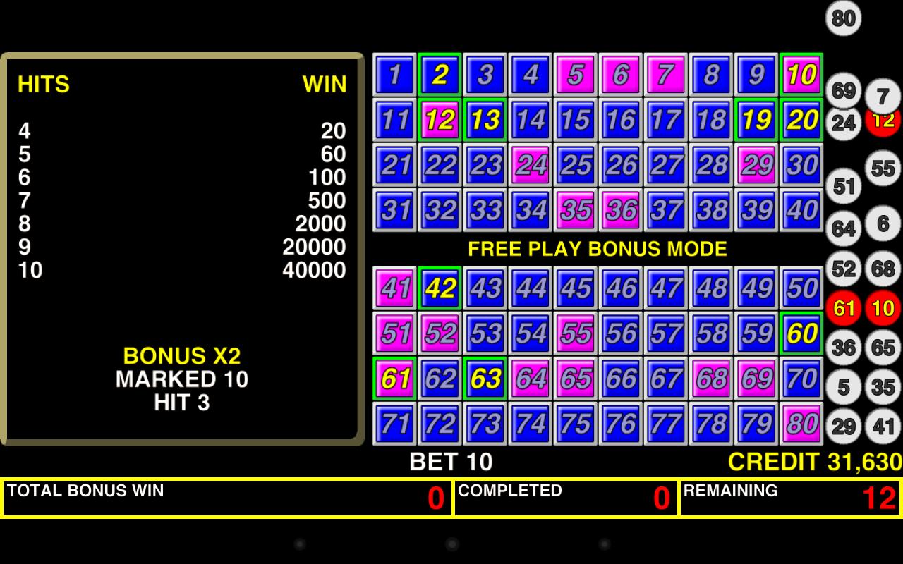 Keno Bonus Keno Bonus