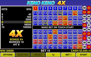 Keno Keno 4X Las Vegas Casino screenshot 2