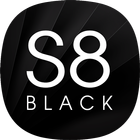 S8 Black AMOLED UX - Icon Pack icône