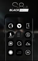 S8 Black AMOLED UX - Icon Pack capture d'écran 1