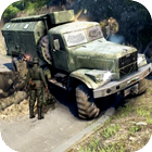 quân đội căn cứ xe tải lái xe 3d biểu tượng