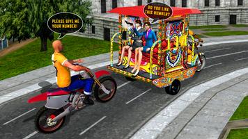 Modern City Auto 3D: Crazy Rickshaw Driver Affiche