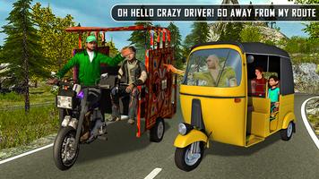 Modern City Auto 3D: Crazy Rickshaw Driver capture d'écran 2