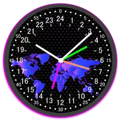 24 H Analog World Clock Free