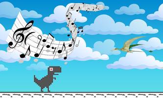 Eighth Note Dino poster