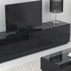 Gloss White & Black TV Cabinet أيقونة