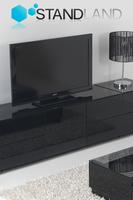 Gloss White & Black TV Cabinet تصوير الشاشة 2