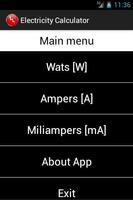 برنامه‌نما Electricity Calculator عکس از صفحه