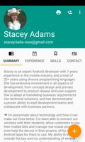 Stacey Adams Résumé Plakat