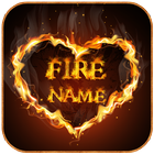 Name Fire Text Name Art icono