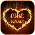 Name Fire Text Name Art ícone