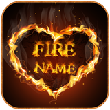 Name Fire Text Name Art ícone