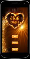 Name Fire Text Name Art Cartaz
