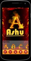 Name Fire Text Name Art imagem de tela 2