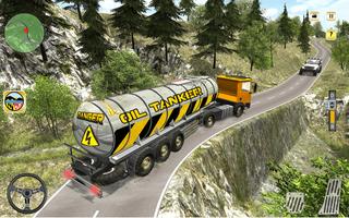 Oil Tanker Fuel Hill Transport Affiche