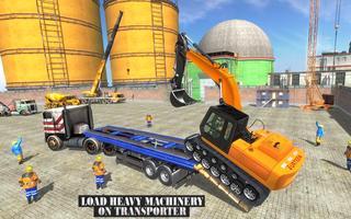 Construction Machines Transporter Cargo Truck Game 海报