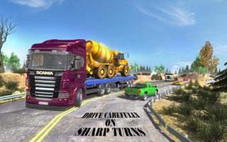 Construction Machines Transporter Cargo Truck Game syot layar 2