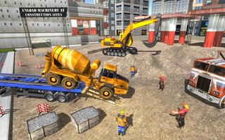 Construction Machines Transporter Cargo Truck Game syot layar 3