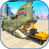 Construction Machines Airplane Transporter Cargo icon