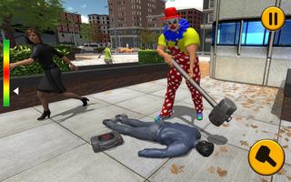 Killer Clown Attack Crime City Creepy Pranks Sim screenshot 1