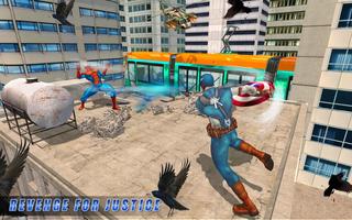 Super Spider Hero vs Captain USA Superhero Revenge syot layar 2