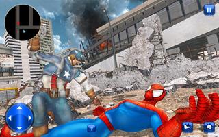 Super Spider Hero vs Captain USA Superhero Revenge syot layar 3