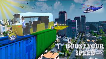 Tuk Tuk Limo Rickshaw Drive Impossible Track Stunt screenshot 2