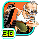 Crazy Grandpa Run 3D icône