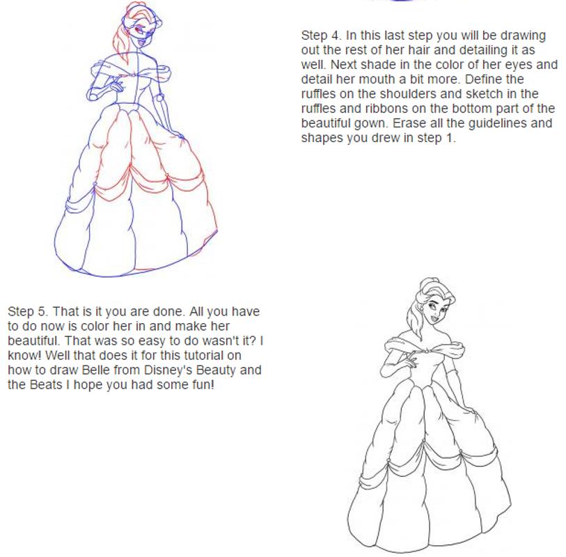 How to Draw Princess Belle for Android - APK Download