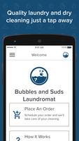 Bubbles and Suds Laundromat Plakat