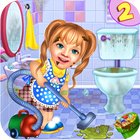Tatlı bebek kız oyunları temizlik: Ev Temizleme simgesi