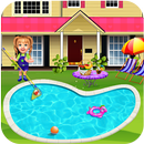 甜美宝贝女孩泳池派对游戏：夏日泳池乐趣 APK