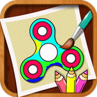 Fidget Spinner Coloring Book & Drawing Kids Game icône