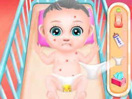 Nouveau née soins bébé Baby-sitter Garderie Affiche