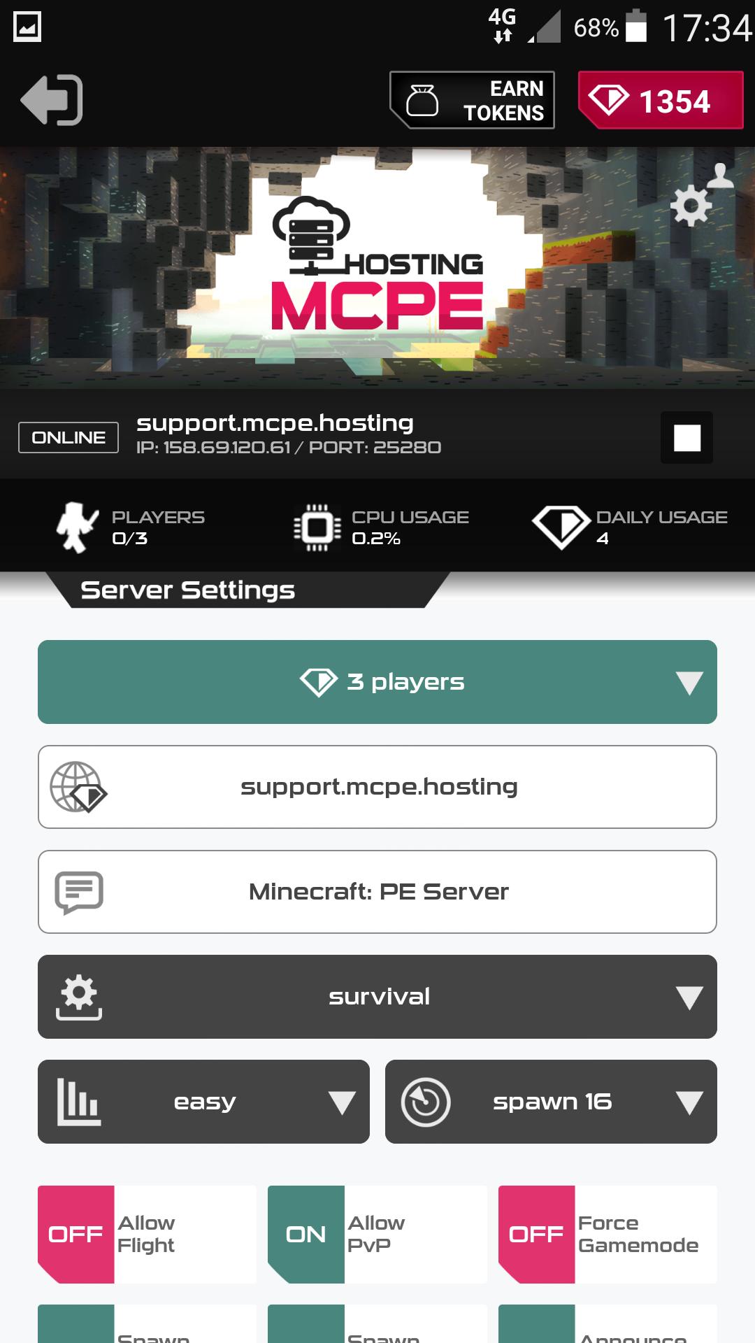 Server hosting for MCPE for Android - APK Download