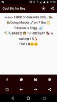 Cool Bios For Boys 2018 تصوير الشاشة 2