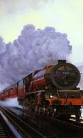 steam train live wallpaper poster