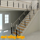 Staal railing ontwerp-icoon