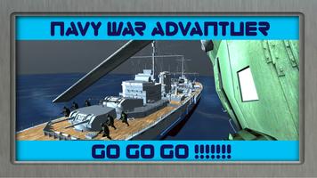 Navy Gunner American Warship Affiche