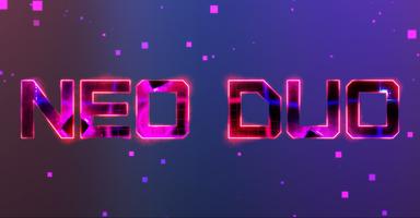 Neo Duo: Neon Geometry Dodge Affiche